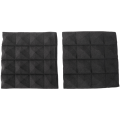 CGearuppt Charcoal Acoustic Foam Tiles Soundproofing Foam Panels Studio Sound Padding 2 x 10 x 10 Inch(Black). 