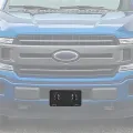 Front Bumper License Plate Bracket Holder Cover Frame JL3Z-17A385-BA for Ford F150 2018 2019 2020 Accessories ,Black. 