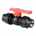 New Compression PE Quick Connector Poly HDPE Ball Valve Stopcock 20mm 25mm 32mm Irrigation System Stop Tap Valve Fittings. 