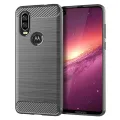 lthmy for Motorola Moto One Vision Case Carbon Fiber TPU Soft Silicone Back Cover Armor Phone Case Casing. 