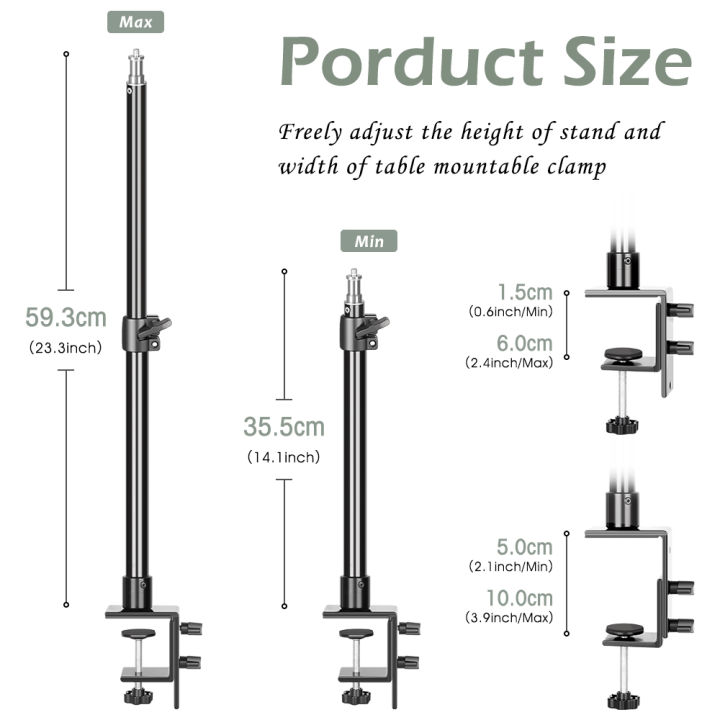 SH%20C-clamp%20Light%20Tripod%20Desktop%20Light%20Stand%20With%201/4%20Ball%20Head%20Adjustable%20Tabletop%20Bracket%20Stand%20For%20Camera,%20Ring%20Light%20-%20Image%203