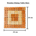 1 PC Wooden Placemats Dining Table Mats / Tea Cups and plates Table Decor / Wooden Coaster Mats / Insulation Wooden Pad Coaster / Kitchen Supplies Dining Table Mats. 