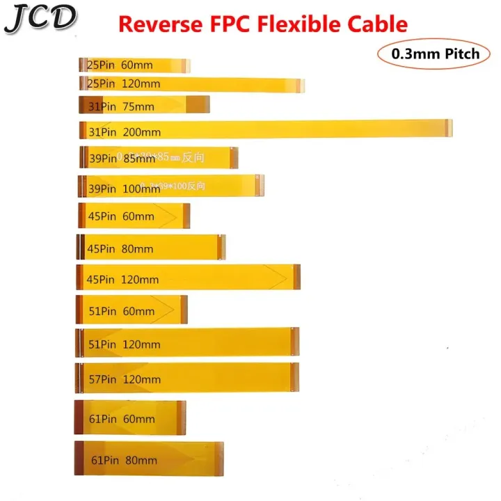 JCD 1PCS Reverse Direction FFC FPC Flexible Flat Cable Pitch 25 31 39 ...