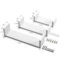 wall Floating Wall Shelf 3 pair high durable waterproof Shelfs in the living room, bedroom, or kitchen.. 