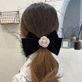 Retro Black Velvet Bow Hairpins for Women Fabric Camellia Flower Hair Clips Headdress Barrette Hairgrip Girls Hair Accessories. 