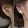 Gold Color Simple Pearl Ear Clip Earrings For Women Without Piercing Minimalist Fashion Jewelry. 