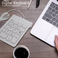 ICQURBT 3X Mini USB Wired Numeric Keypad Numpad 18 Keys Digital Keyboard for Accounting Teller Laptop Android (White). 