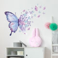 Purple Butterfly Wall Stickers For Bedroom Living Room Girls Room Wall Decals Layor. 