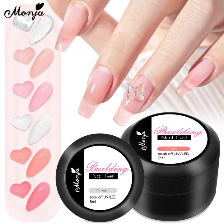 Monja 5ml Nail Gel Non-stick Hand Solid Extension Glue Easy Extend Pinch Glue Take Shaped UV Glue DIY Manicure Tools
