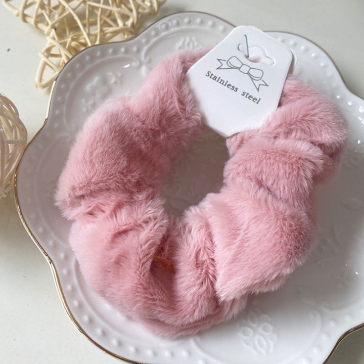 Winter%20Warm%20Soft%20Hair%20Scrunchies%20For%20Women%20Girls%20Cute%20Plush%20Elastic%20Hair%20Band%20Multicolor%20Rubber%20Band%20Hair%20Loop%20Hair%20Accessories%20Luyo%20-%20Image%203