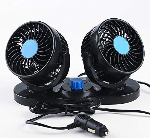 Mitchell 12V DC Double Head Cooling Electric Car Fan for Dashboard 360 ...