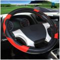 36CM】 Car Steering Wheel Cover Bus Truck For 36 38 40 42 45 47 50 CM Out Diameters Red Microfiber Steering-wheel. 