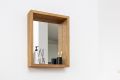 bathroom mirror, mirror with Pine frame and shelf. 