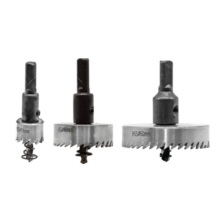 Fine Hole Saw Tooth HSS Steel Hole Saw Drill Bit Cutter Tool for Metal Wood - From 16mm to75mm