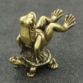 Mini Statue Frog Turtle Figurine Brass Miniature Solid Sculpture Desk Decor Animal Table Pendant Decoration Animal Ornaments. 