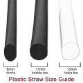 Large Plastic Drinking Straws Long Boba Bubble Tea Straw Set For Drinks Individually Packed Drinkware Bar Accessories. 