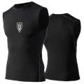 Tight Tank Top Men's Sports Basketball Vest Workout Sleeveless Men's Waistcoat Quick Dry High Stretch Basic Training Wear. 