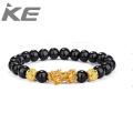 High Grade 3D Gold Money Coin Tibetan Buddhist Mantra Black O idian Good Luck Bracelet. 