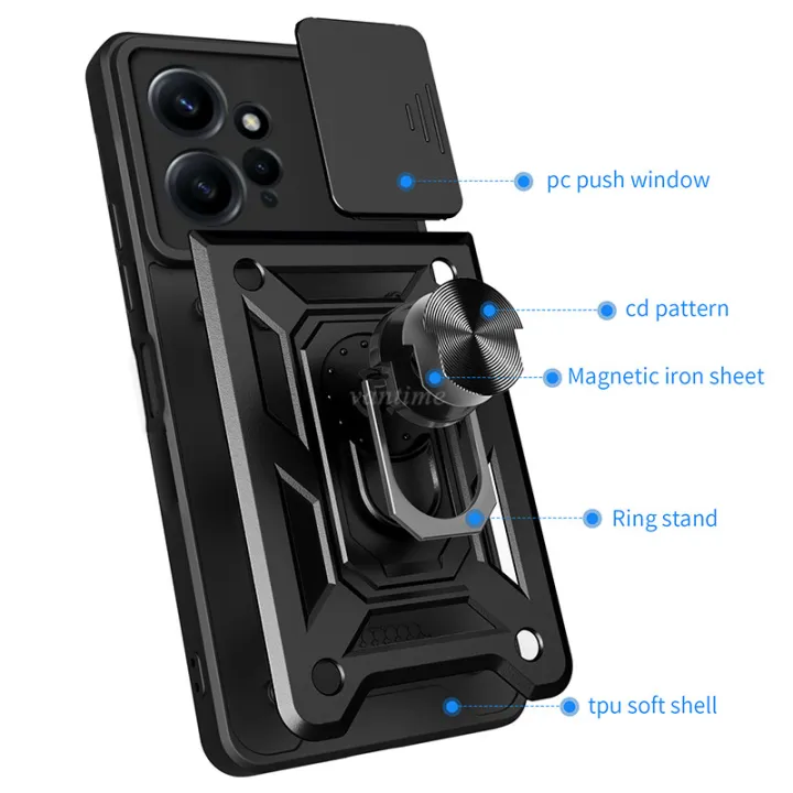 Vantime%20for%20Xiaomi%20Redmi%20Note%2012%204G%20Case%20Hard%20Sliding%20Lens%20Protect%20Stand%20Holder%20Back%20Cover%20-%20Image%203