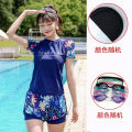 New Swimsuit Female Dress Split Boxers Korean Style Fresh Student Girl Hot Spring Swimming Suit. 