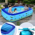 Air Swimming Pool Summer Inflatable Family Kids Bathtub(Size :210X150X60 cm). 