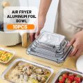 10Pcs Rectangular Tin Foil Tray Airfryer Disposable Food Containers Bowls BBQ Cake Boxes Aluminum Foil Packaging Box Kitchen Tools. 