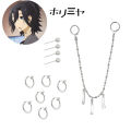 1 Set Anime Horimiya Miyamura Izumi Earrings Cosplay Ear Clip Lip Chain Stainless Steel Earrings For Women Men Party Jewelry. 