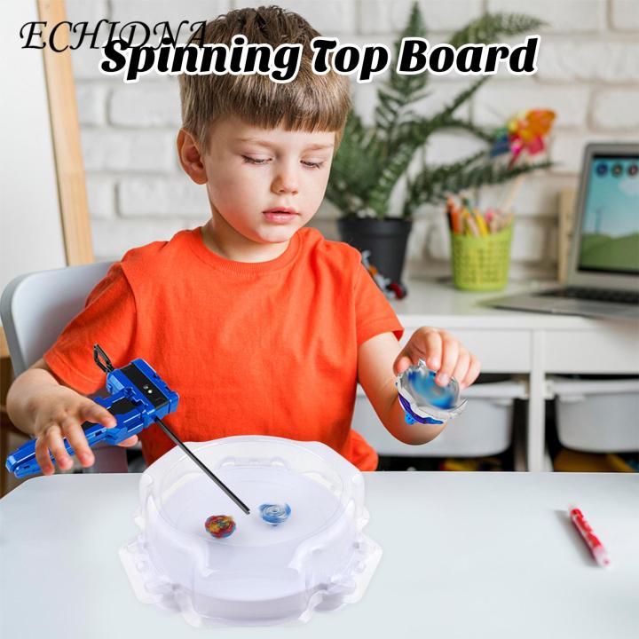 Bowl-shaped Spinning Top Board Clear Plastic Spinning Top Battle Board Stadium for Kids Heavy Duty Bowl-shape Multiplayer Gyro Spinner Toy Training Field Favorite Spinning Top Stadium