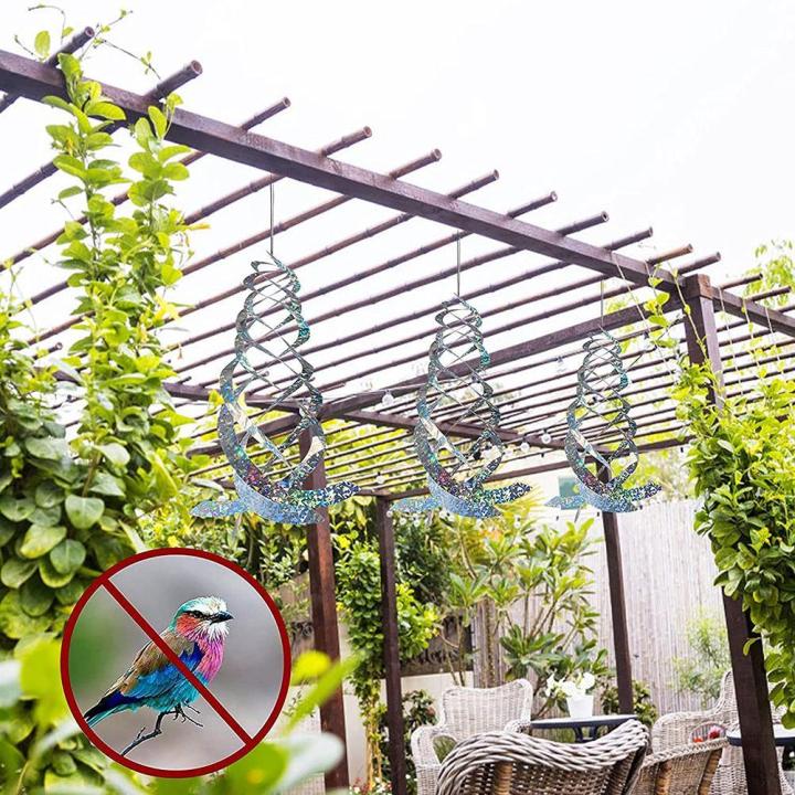 1/5Pcs%20Bird%20Repell-ent%20Spiral%20Reflectors%20Hanging%20Reflective%20Bird%20Deterent%20Device%20Garden%20Decorative%20Garden%20Scarecrow%20Yard%20Bird%20Repeller%20-%20Image%202