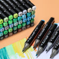 30/40/60/80 Colors Felt Markers Pens Dual Tip Permanent Artist Art School Supplies Manga Sketching Markers Student Gift. 
