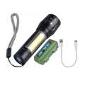 Touch light LED Flashlight 100 Meter / Camping Light Full Metal Body 3 Modes Rechargeable Battery Waterproof Zoomable Flashlight Torch / USB Charge Toch Light / Small LED Toch Light Rechargeable / Mini LED Touch Light / Rechargeable Tourch Light. 