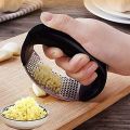 Garlic Press Squeezer - Garlic Presser Stainless Steel Garlic Ginger Rocker/Crusher/Chopper/Squeezer with Ergonomic Handle - Garlic Cutting Mince Tool Cutter for Home/Kitchen/Outdoor. 