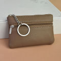 Solid Color Women's PU Leather Coin Purses Women's Pocket Wallets Key Holder Case Mini Pouch Zipper Small Card Wallet. 