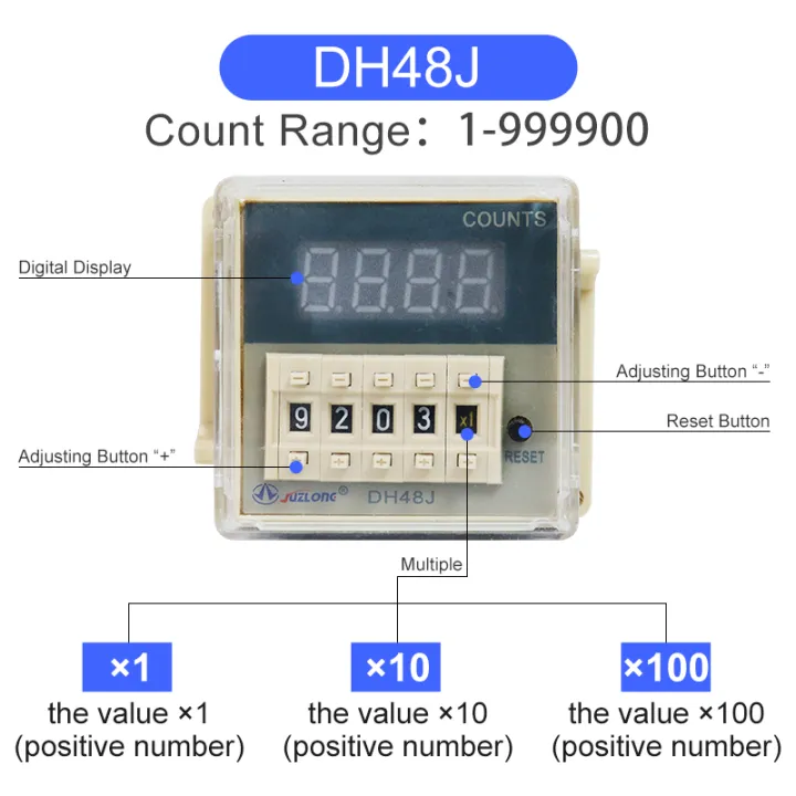 DH48J%20Counter%20Relay%20AC220V%20380v%208%20pin%20DC12V%2024V%20DH48J-8%20Contact%20Electronic%20Digital%20Display%20Count%20Acyclic%20LED%20Counter%201-999900%20-%20Image%202