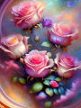 RUOPOTY Diamond Painting Flower Needlework 30x40cm Embroidery Sale Home Decor Rhinestones Diy Gift Art Handmade Round Drill. 