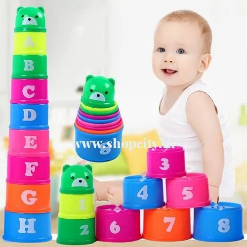 10 pcs Baby Toy Cup Tower