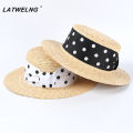 【EleganceEssence】fashion wave point vacation straw hats for women summer UV beach hat ladies outdoor visor caps wholesale. 