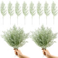 Artificial Pine Branches Cedar Sprig Pine Winter Leaves Christmas Snowy Greenery Branches for DIY Garland Home Garden Vase Decoration. 