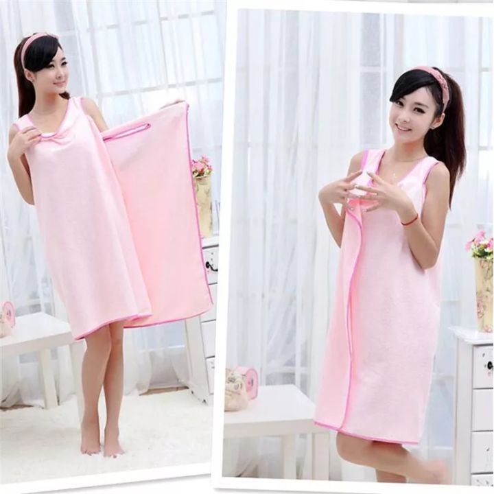 Womens%20Bath%20Towel%20-%20Pink%20Lady%20Girls%20Bath%20Towel%20Bath%20Towels%20Women%20Wearable%20Fast%20Drying%20Magic%20Bath%20Towel%20Beach%20Spa%20Bathrobes%20-%20Image%205