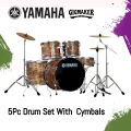 YAMAHA Gig maker 5Pc Acoustic Full Drum Set With Cymbals & Seat. 