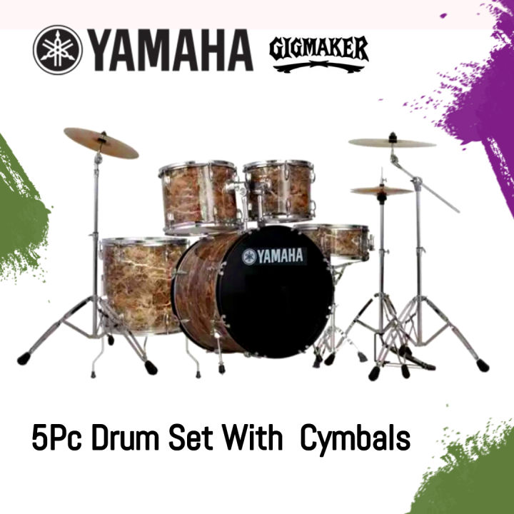 YAMAHA%20Gig%20maker%205Pc%20Acoustic%20Full%20Drum%20Set%20With%20Cymbals%20&%20Seat%20-%20Image%204