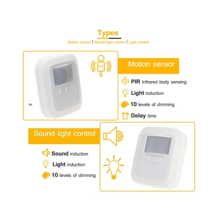 Zzitaill%200.8W/2.4W%20LED%20night%20lamp%20plug-in%20wall%20light%20sound%20sensing/human%20body%20sensing%20light%20dimming%20lamp%20for%20hallway%20bedroom%20stairs%20-%20Image%206
