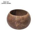 Coconut Shell Candle Holder Candlestick Natural Coconut Bowl Desk Organizer. 