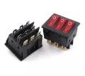 Big Rocker Switches With Red Ligh Three-Way Switch 9 Pin 2 Position multi-knife single-throw 16A/30A 250V AC ON-OFF. 