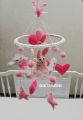 Bunny Baby  Cot Mobile for a baby girl.. 