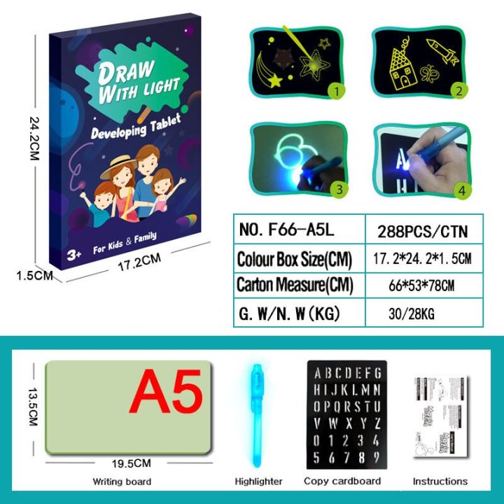 LeiyanLuxury%202%20pics%20Magic%20Luminous%20Drawing%20Board%20Daw%20With%20Light-Fun%20Sketchpad%20Board%20Fluorescent%20Pen%20Russian%20English%20Light%20Up%20Play%20Toys%20-%20Image%205