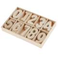 4x60x Wooden Number 0-9 Unpainted Education Numbers Kid's Early Learning. 