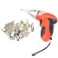 45 Pieces Set Pivoting Cordless Screwdriver Set, Power Tool with Rechargeable 3.6V Battery, Bits, Sockets and Case. 