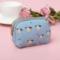 Student Coin Bag Storage Bag Ladies Purses ID Card Storage Bag Printed Wallet New Wallet Double Zip Wallet. 