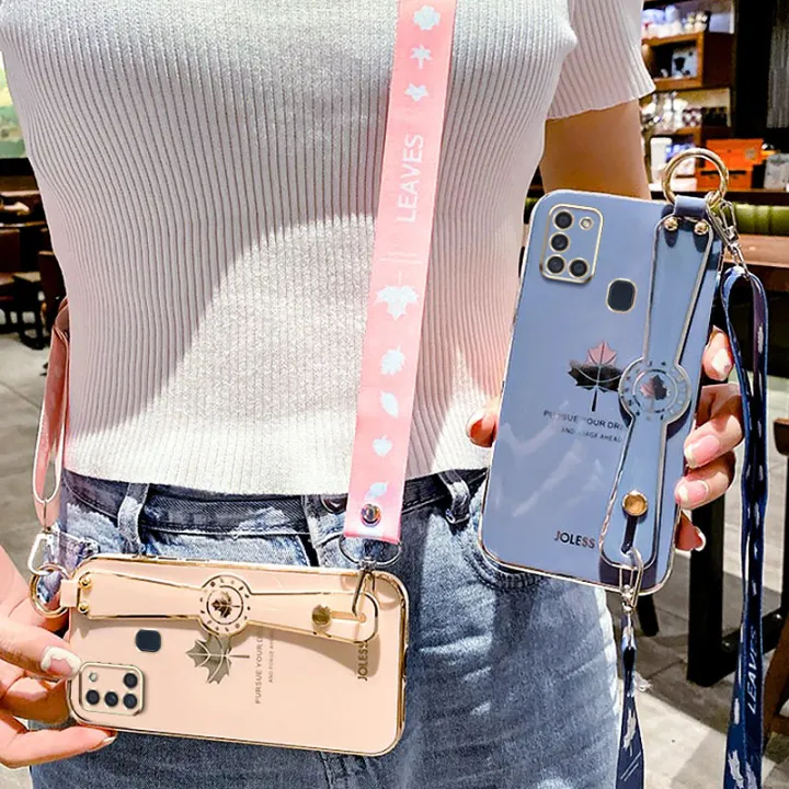 For%20Samsung%20Galaxy%20A21s%20Back%20Cover%20with%20Lanyard%20+%20Wristband%20Fashion%20Shiny%20Maple%20Leaf%20Plating%20Bumper%20Stand%20Holder%20Case%20Camera%20Protection%20Soft%20Silicone%20Mobile%20Phone%20Cases%20-%20Image%205